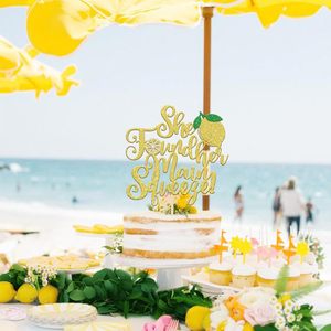 1 unidad de Adorno para Pastel 'She Found Her Main Squeeze' con purpurina, diseño de fruta y limón, para bodas, compromisos, despedidas de soltera y fiestas, accesorios para pasteles - Product Image 4