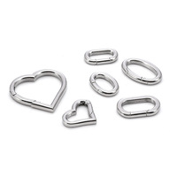 Fermoir ovale étanche en acier inoxydable or 18 carats, petit ou grand, mousqueton, pour la fabrication de bijoux à bricoler soi-même