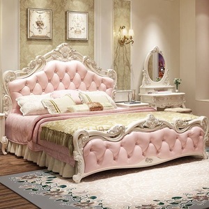 Ensemble de meubles de chambre à coucher de luxe moderne orné d'éléments dorés, <span class=keywords><strong>lit</strong></span> king size en acier inoxydable et bois, <span class=keywords><strong>armoire</strong></span>, commode, haut de gamme pour la maison - Product Image 2