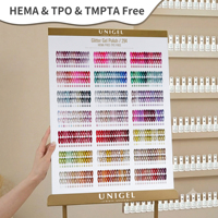 UNIGEL Vente en gros – Kit de vernis gel pailleté 294 couleurs, effet miroir, paillettes platine, haute brillance pour salon de manucure, OEM ODM personnalisé