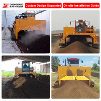 Machine de retournement de compost de haute qualité pour déchets d'élevage et compost de champignons, mélangeur de compost en hauteur (windrow)