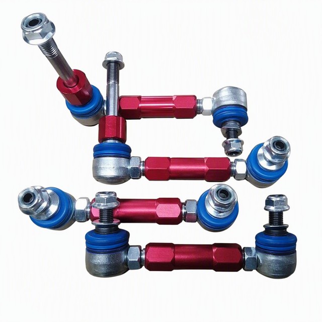 Adjustable Stabilizer End Link Drop Link Kit for Tank 300 Great Wall Cannon 4-Piece Front Rear Red Aluminum SUV 4x4 Off Road