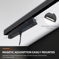 Système d'éclairage sur rail magnétique intelligent à LED DC48V Tuya App, spots magnétiques modernes à montage en surface, rail linéaire magnétique