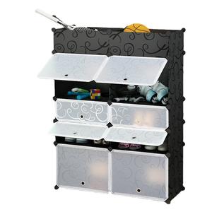 Fandeng noir Simple armoire à chaussures moderne porte en <span class=keywords><strong>plastique</strong></span> stockage multifonctionnel pour petits placards usine directe pour salon - Product Image 5
