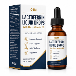 Lactoferrina en Gotas Líquidas al por Mayor, Suplemento Dietético Sin Azúcar, Fórmula Diaria para el Bienestar, para Marcas <span class=keywords><strong>de</strong></span> Marca Privada - Product Image 1