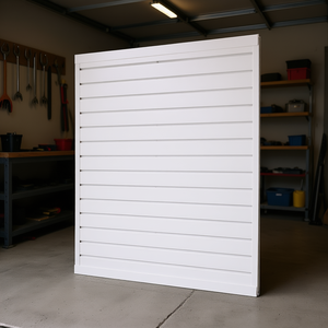 Panneaux muraux modulaires en PVC blanc pour garage, 4 x 4 pieds, pour l'organisation et le rangement - Product Image 2