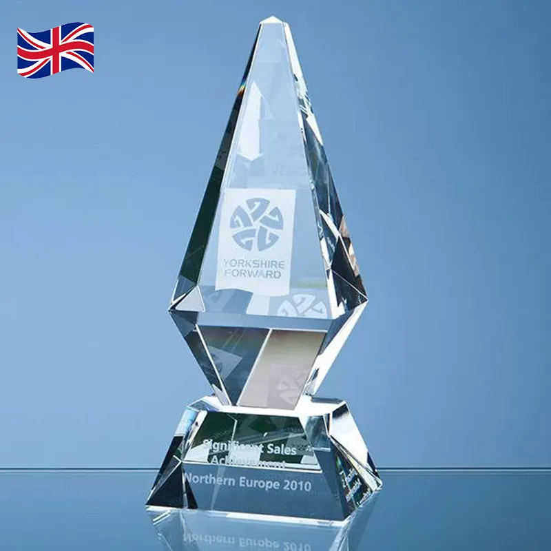 Nobel Free Engraving Spoken Custom ized Optical Crystal Glacier Award für den britischen Markt