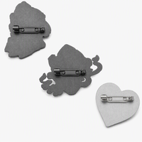 Broches en métal émaillé personnalisées, badges créatifs en émail souple, broches plaquées noires pour vêtements, accessoires de sac, badges de revers OEM ODM