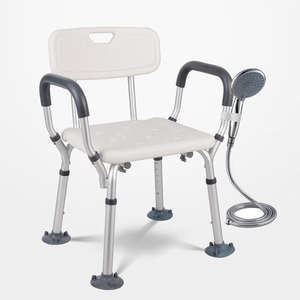 Banc <span class=keywords><strong>de</strong></span> <span class=keywords><strong>bain</strong></span> avec accoudoirs et dossier réglables, léger, portable, capacité <span class=keywords><strong>de</strong></span> 100 kg, confort amélioré, équipement <span class=keywords><strong>de</strong></span> sécurité pour la salle <span class=keywords><strong>de</strong></span> <span class=keywords><strong>bain</strong></span> - Product Image 6