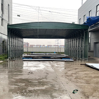 Vente en gros de grandes tentes mobiles d'extérieur en acier avec auvent en PVC rétractable pour entrepôt avec stalles pliables Abri de garage