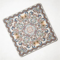 Tapis de Mahjong de Luxe Européen Sculpté, Motif Classique Antique Moderne, Design Mandala Vintage, Imperméable et Anti-Huile pour Table de Jeu