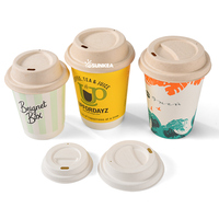 Couvre-gobelet en pulpe de canne à sucre écologique pour tasse à café