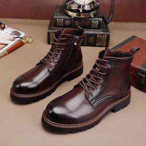 Zapatos de Vestir de Cuero Genuino Transpirables para Hombre, Modernos y de Alta Calidad, Formales para Negocios, con Punta en Pico y Tacón Elevado - Product Image 6