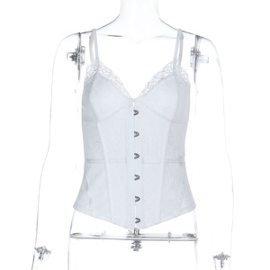 เสื้อกล้ามลูกไม้สีพื้นแบบใหม่ประจำฤดูร้อน 055 - Product Image 6