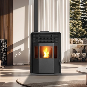 Hiện đại sinh khối gỗ tường chèn PELLET bếp lò sưởi không khói điều khiển từ xa - Product Image 2