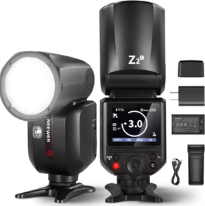 Flash Speedlite à Tête Ronde Neewer Z2-c Pro 2.4g TTL pour Canon, Interface Utilisateur Améliorée, 2 Lampes Pilotes Réglables, Touche TCM de Commutation Rapide TTL/M - Product Image 2