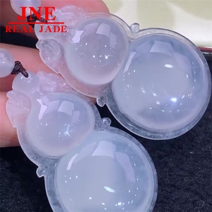 Vente en gros usine : Pendentif ornemental en jade de Birmanie de qualité A, émeraude gourd effet glace, cadeau pour la Journée de la Femme - Product Image 5