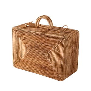 Cesta de Mimbre Estilo Nórdico para Almacenamiento Decorativo, Cesta de Picnic Tejida a Mano, Precio Económico, Venta al Por Mayor - Product Image 1