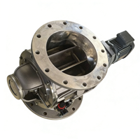 Vanne rotative industrielle à impeller rigide pour système de décharge de poudres, granulés et matériaux en vrac