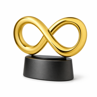 Trophée Métallique 6 Styles Or Argent Bronze Couronne de Boissons Design Infini Art Sport Affaires Cérémonie Cadeaux Personnalisés de Bienvenue