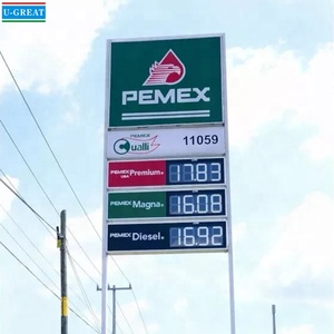 Tek renk işareti 30 inç formu 8.888 8.889/10 uzaktan kablosuz açık <span class=keywords><strong>led</strong></span> gaz fiyat panelleri benzin istasyonu için - Product Image 2