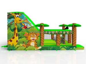 Château gonflable commercial, <span class=keywords><strong>jeu</strong></span> <span class=keywords><strong>de</strong></span> course amusant, course d'obstacles avec toboggan, combo <span class=keywords><strong>jungle</strong></span>, thème animal, terrain <span class=keywords><strong>de</strong></span> <span class=keywords><strong>jeu</strong></span> gonflable - Product Image 3