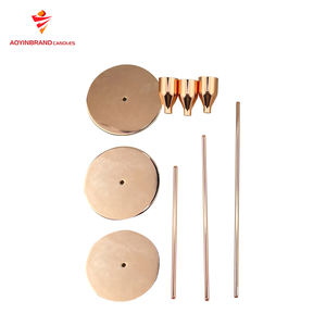 Candelabros Dorados para Centro de Mesa, Juego de 3 Portavelas Cónicos de Latón, Portavelas Decorativo de Metal - Product Image 2