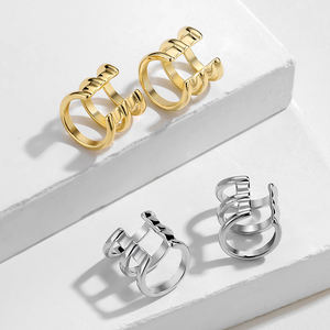 RAKOL EP2745 Round Cutout Design Earrings Model Photo Party Earrings - Product Image 1