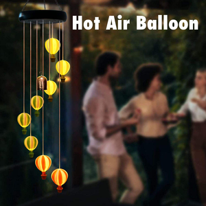 Éclairez la nuit de rêve dans le jardin avec des lampes à vent en forme de montgolfière à énergie solaire, ajoutez une touche de <span class=keywords><strong>conte</strong></span> de fées à votre cour - Product Image 4