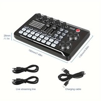 F998 Carte son professionnelle Diffusion en direct Carte son Mixeur audio Kit BM800 Console de mixage audio Ensemble de microphones à condensateur