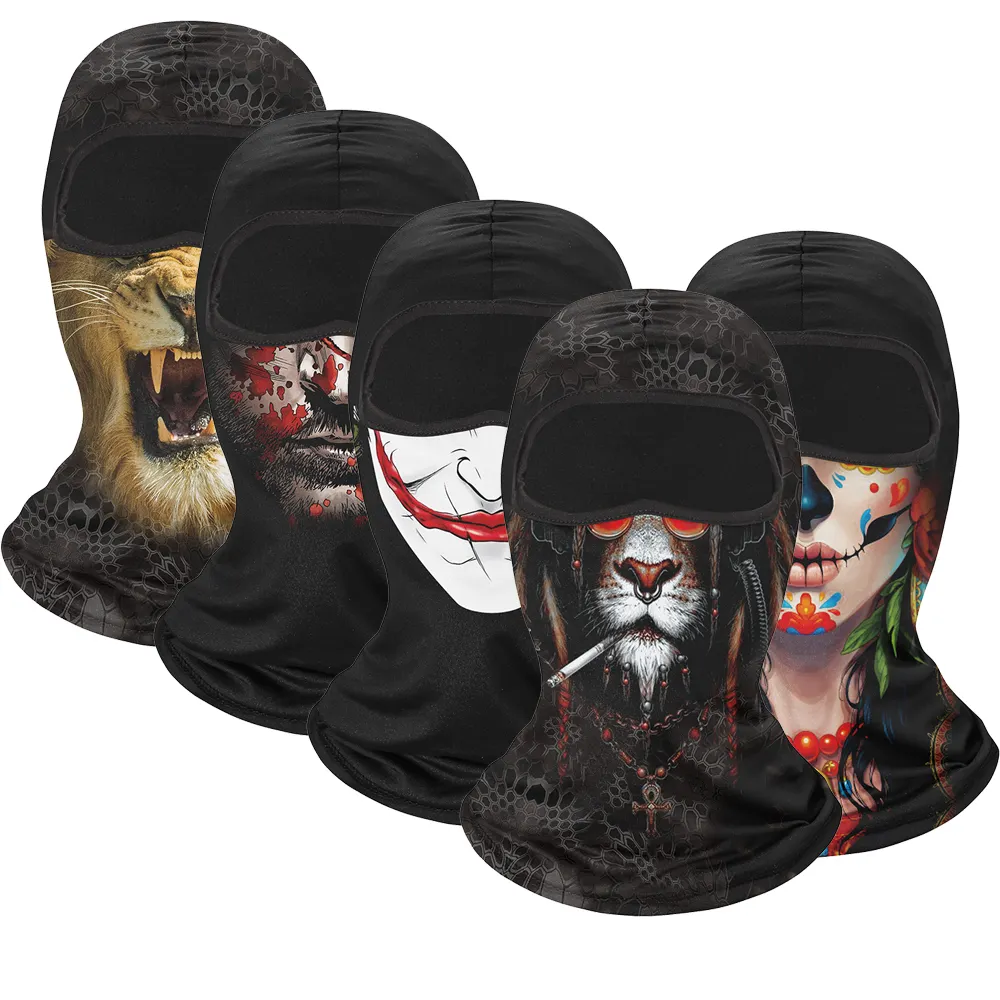 Balaclava Custom Afdrukken Full Face Cover Party Motorbike Skull Ski Masker