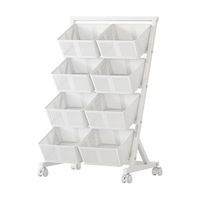 Étagère de rangement pour collations en acier, étagère multi-niveaux sur pied, chariot de cuisine, panier à fruits et légumes, paniers de rangement, sans installation