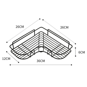 Drop Shipping in <span class=keywords><strong>ferro</strong></span> <span class=keywords><strong>battuto</strong></span> mensola da bagno a parete con supporto quadrato gratuito - Product Image 3