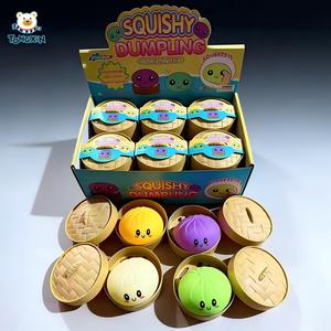 Boîte de jouets Squishies Rainbow Mystery Dumpling, boules sensorielles <span class=keywords><strong>anti</strong></span>-<span class=keywords><strong>stress</strong></span> scintillantes en forme de pain vapeur coloré - Product Image 6