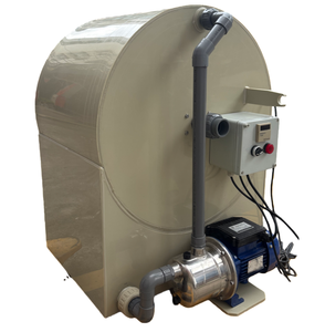 Filtre centrifuge à tambour en plastique SS316L, tamis 65 microns, capacité 10-200 m³/h, contrôle automatique par minuterie pour ferme piscicole <span class=keywords><strong>RAS</strong></span> Popagri DF100 - Product Image 1