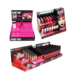 Tùy chỉnh PDQ Son môi truy cập các tông hiển thị hộp bán lẻ Lip Balm Tabletop Lip Gloss mỹ phẩm sóng giấy hiển thị hộp - Product Image 6