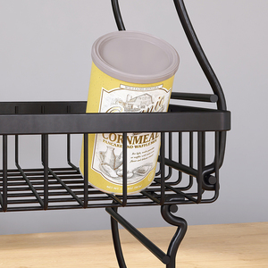 Hiện Đại 2-Tier Nhà Bếp Countertop Trái Cây Bát Thân Thiện Với Môi Sắt Dây Lưới Snack & Bánh Mì Lưu Trữ Giỏ Nhà Hiển Thị Sử Dụng - Product Image 6