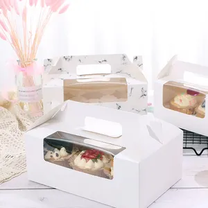 Scatole di carta Kraft da asporto stampate con Logo personalizzato OEM scatole per torte per confezioni di Cupcake e prodotti da forno/