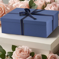 Grands coffrets cadeaux en papier d'art pour anniversaires, Saint-Valentin, fête des mères, Noël et anniversaires, doublure en éponge, sérigraphie en soie