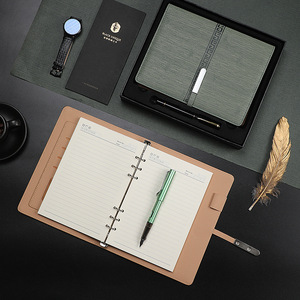 Set di Quaderni Creativi per Appunti di Riunione, Blocco Note in Pelle PU con Logo Stampato - Product Image 4