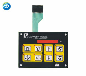 Interrupteur à membrane de <span class=keywords><strong>circuit</strong></span> PET à bouton gaufré pour panneau d'impression plat flexible Deson OEM pour PC avec Led - Product Image 4