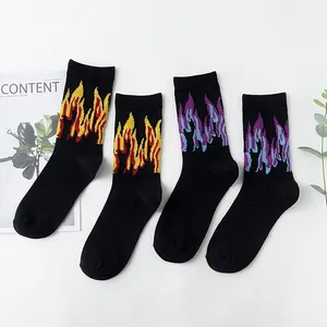 Manufacturer Sport Fashion Style Custom Logo Socks Women Fire Make Your Own Design Men Crew Socks