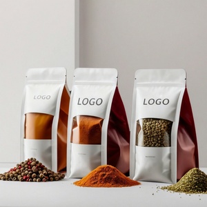 <b>Custom</b> Printing Logo Aluminum Foil Stand up Pouch Vacuum Air Lock Bags Wholesale for <b>Spice</b> Seasoning - Product Image 1