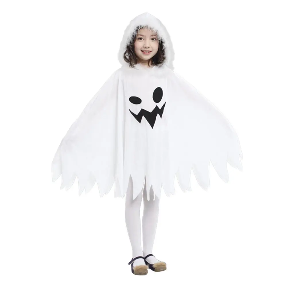Çocuklar pelerin beyaz küçük kız pelerin hayalet cadılar bayramı <span class=keywords><strong>kostümleri</strong></span> çocuk