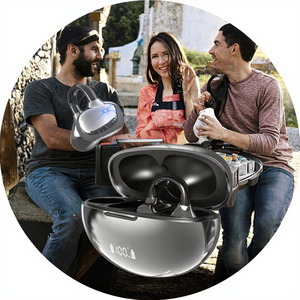 YYK-Q108 Mở Tai Không Dây Earbuds Clip-On Semi-Trong Tai Thiết Kế LED Hiển Thị Kỹ Thuật Số Tiếng Ồn Hủy Bỏ TWS Tai Nghe Tai Nghe Tai Nghe Bt - Product Image 3