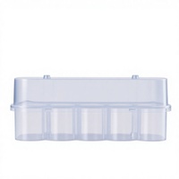 Boîte d'emballage rectangulaire en PP haute transparence [Personnalisée] pour le stockage de flacons de vaccin en poudre lyophilisée