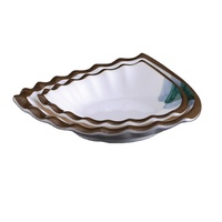 Assiette triangulaire S3309 au design classique, 100 % mélamine, durable, écologique, de haute qualité, avec logo personnalisé, pour service de table