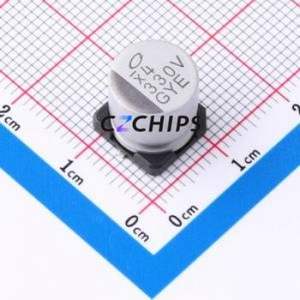 ตัวเก็บประจุชนิดอิเล็กโทรลีติคอลูมิเนียมแข็ง-ของเหลว GYE1V331MCQ1GS D10xL10.5mm 330uF 20% 35V 420mA-120Hz - Product Image 1