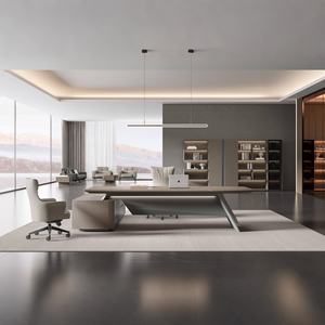 고급 고급 품질 현대 모듈러 나무 경영진 사무실 책상 보스의 대형 컴퓨터 테이블 창조적 인 CEO의 사무실 가구 - Product Image 3