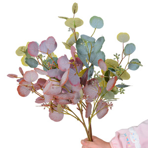 Plante artificielle Laixing Eucalyptus à tige unique, fleur en soie, verdure décorative pour arrangement en vase, décoration intérieure - Product Image 5